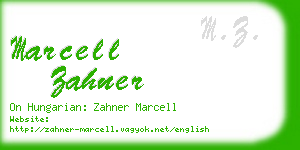 marcell zahner business card